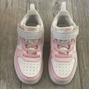 Toddler Pink Nike Court Borough Low-Top Sneakers, Size 10